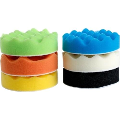 New 8Pc 4" Sponge Polishing Waxing Buffing Pads Kit Compound Polish For Auto Car QW