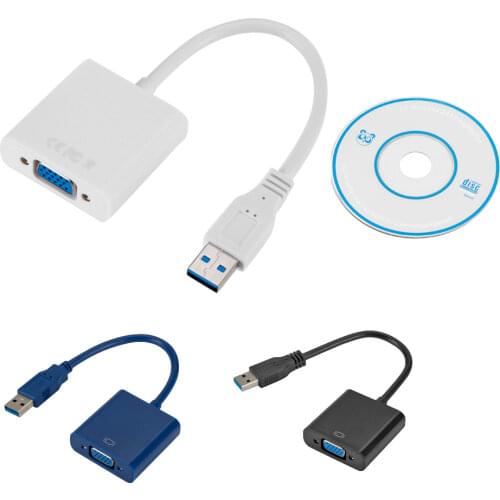 HD Connector Extension Adapter USB 3.0 to VGA Video Display Converter for Windows 7/8/8.1 Multi-Display Cable