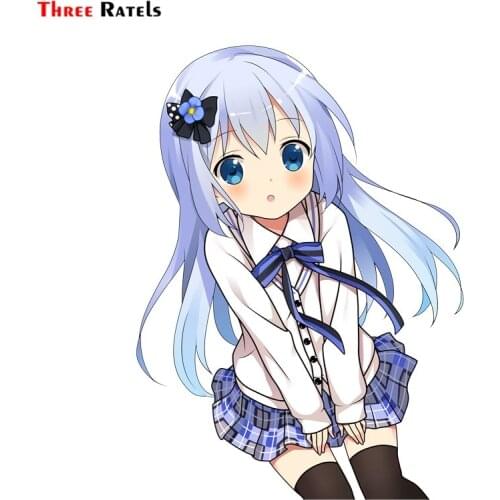 Three Ratels FC818 Kafuu Chino Car Windshield Sticker Pvc Figure Decal