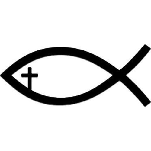 Fuzhen Boutique Decals Exterior Accessories Jesus Christian Fish Symbol Decal Car Sticker Window Glass Decoration KK