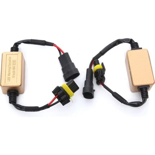 C16 2pcs strengthen LED Headlight Canbus Kit h1 h4 h15 9005 9006 H7 h13H11 Computer Warning Error EMC Resistor Canceler Decoder
