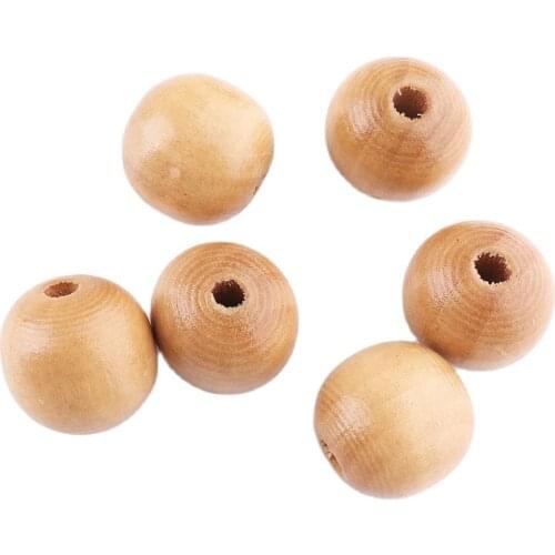 Wooden Beads 19mm Wood color for Handmade DIY Jewelry Making Findings Decoration Beading Bracelet Necklace Accessories Craft