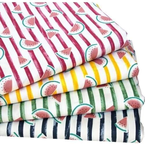 Printed Watermelon Baby Cotton Patchwork Cloth,100% Cotton Twill Fabric,DIY Sewing Quilting Fat Quarters Material For Child D30