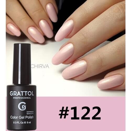 GRATTOL professional Nail Gel 122 glitter Color 9ml Soak off Organic UV LED Nail Gel Varnish Polish High Quality Nail Art Salon