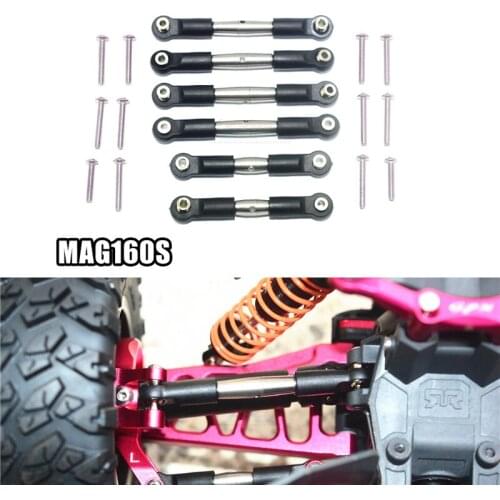 GPM ARRMA 1/10 BIG ROCK GRANITE Monster Truck Metal Stainless steel thickened positive and negative teeth adjustable Tie rod