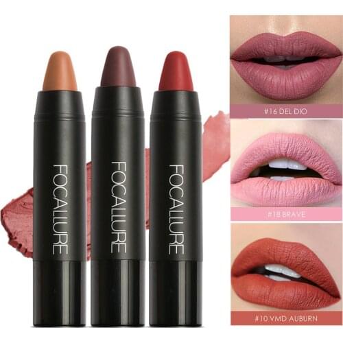 19 Colors Matte Lipsticks Waterproof Matte Lipstick Lip Sticks Cosmetic Easy to Wear Matte Batom Makeup Lipstick