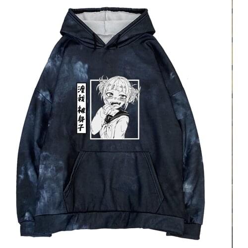 Men Hoodies My Hero Academia Women Pullovers Hoodies Sweatshirts Himiko Toga Print Anime Hoody Streetwear Tops