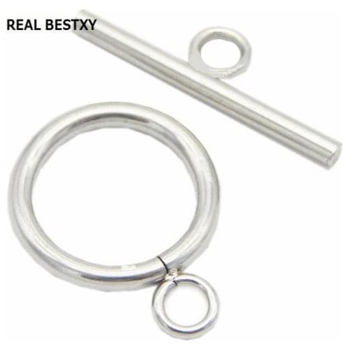 REAL BESTXY Custom Logo 200pc/lot Stainless Steel end Clasps For Necklaces Bracelets Clasp DIY Jewelry Findings Accessory