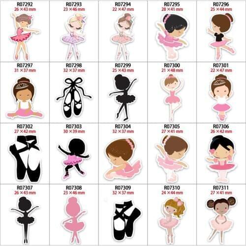 New Lovely Ballet Girl Cartoon Planar Resins for Bow Hair Decoration R0727 R0728 R0729