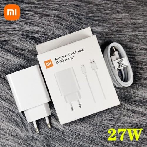 Xiaomi redmi note 8 pro charger Original QC4.0 27W fast charge adapter USB Type C cable For xiaomi 9 mi9 t Redmi note 8 7 k30 10