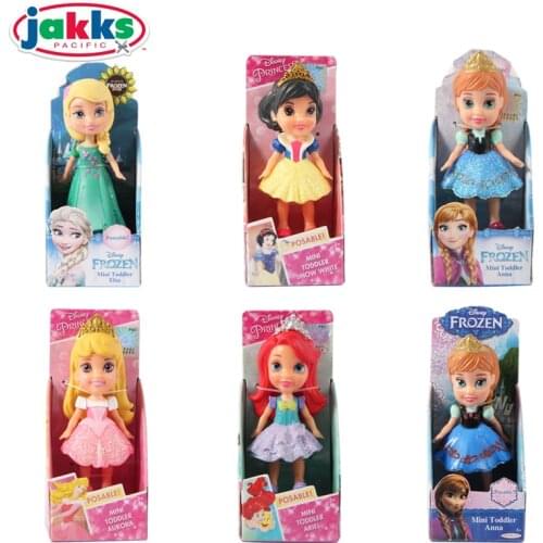 Original Mini Disney Princess Anna Frozen Elsa Snow White Cinderella Ariel Dolls Brand Toys for Girls Children Christmas Gifts