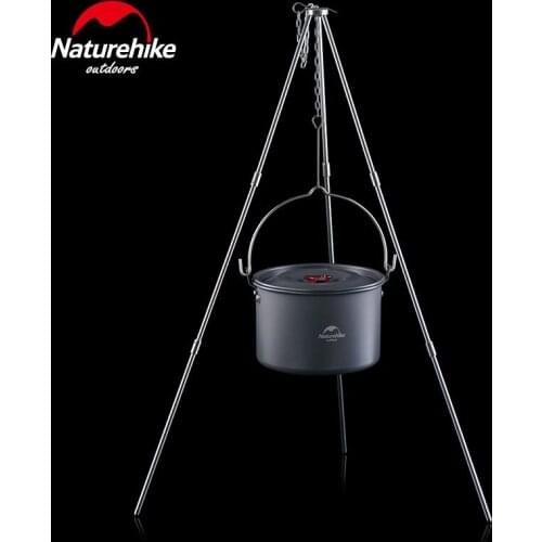 Naturehike Outdoor 4-6 Person Camping Hanging Pot Bonfire Picnic Pot Teapot Portable Field Cauldron Ultra-light Easy To Clean