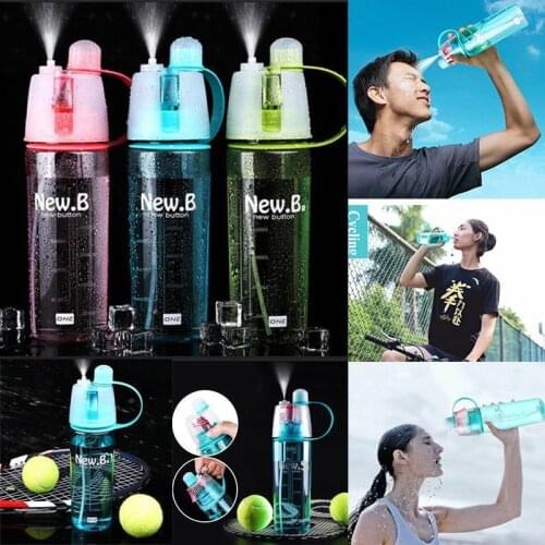 Protable Water Bottle With Straw Drinks Spray Cup Climbing Hiking Cycling Sports