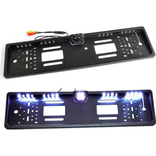 16LED Europe License Plate Frame Car Rear View Camera Waterproof Night Reverse Backup Camera Led Light Parking System