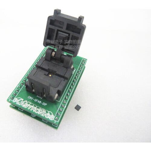 Clamshell 100%New&Original QFN8/DIP8 DFN8L 3*3mm 0.65mm IC Burning seat Adapter testing seat Test Socket test bench