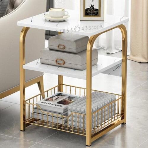 Light Luxury Sofa Side Table Small Apartment Home Living Room Side Table Modern Minimalist Corner Table Simple Mini Table Coffee