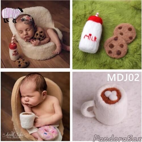 Wool Felt Newborn Photography Props Baby Boy Girl Photo Shoot Studio Posing Handmade Ins Prop Baby foto Shooting Accessories