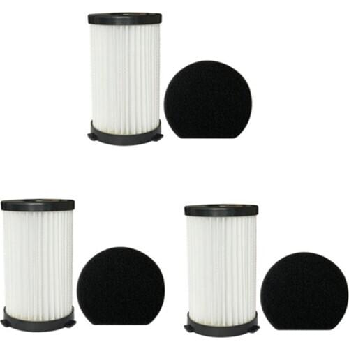 Replacement HEPA Filter for MOOSOO D600 / D601 and Iwoly V600 Corded Vacuum Cleaner (3 HEPA Filters & 3 Sponge)