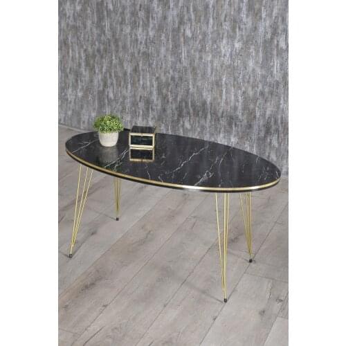Medium Coffee Table Ellipse Double Gold Bendir Tel sehpaorta coffee table coffee table