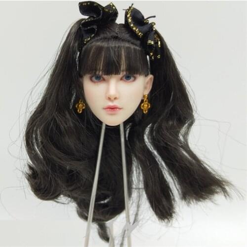 SUPER DUCK SET054 1/6th Magical Girl Head Sculpture With Earrings For Usual 12inch Doll Figures Collect