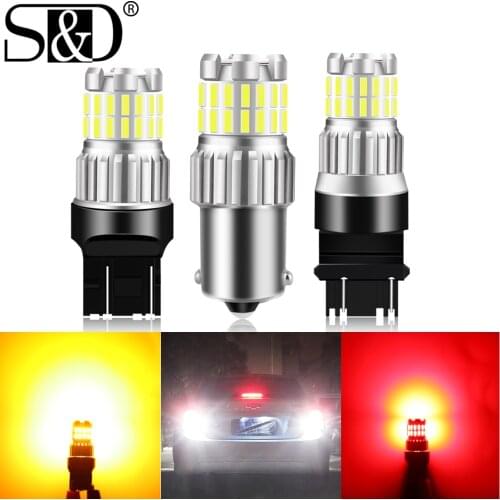 1Pc Led W21/5W 7443 T20 1157 P21/5W BAY15D T25 3157 Car Reserve Lamps 1156 P21W BA15S BAU15S PY21W Signal Lamp Auto Brake Light