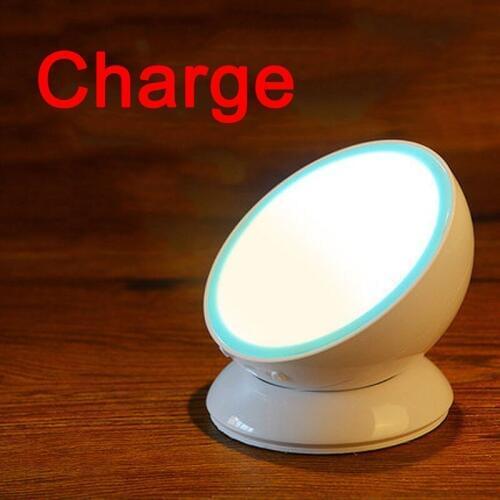 Rechargeable USB LED Night Light 360 Degree Rotation Motion Sensor Induction Lamp For Corridor Closet Cabinet Bedroom