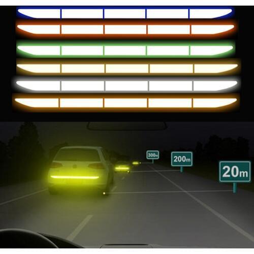 Universal Car Truck Reflective Stickers Tape Auto Body Warning Safety Mark Night Decal Film Sticker Strip