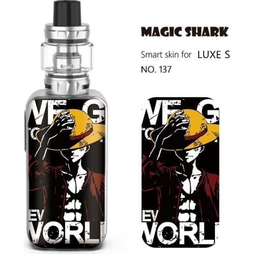 Magic Shark One Piece Duck Leopard Simpson Cartoon God of War Venum Sticker Case Cover Film for VAPORESSO Luxe S