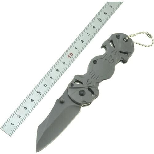 High quality Mini Tactical Titanium blade Knife Mini folding keychain pocket knife with bottle opener outdoor tool