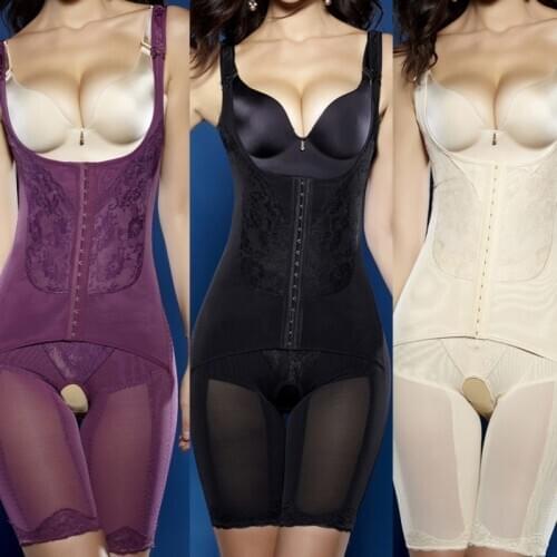 Women Seamless Shapewear Waist Trainer Slimming Underwear Push Up Bust Bodysuit Body Shaper Plus size