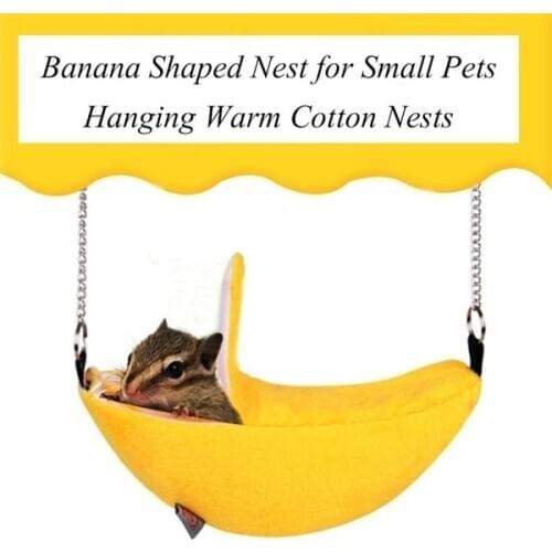Animals Design Pet Banana Hamster Rat Hammock Cage House Nest Hamster Warm House Small Animal Hammock