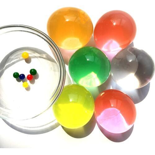 10pcs 30-50mm Pearl Shaped orbiz Crystal Soil Hydrogel Water Beads Grow Magic Jelly Ball Plant Flower Cultivate Mud Home Decor