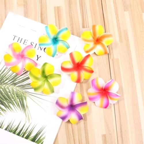 10Pcs/lot Plumeria Hawaiian PE Foam Frangipani Artificial Flower Headdress Flowers Egg Flowers Wedding Decoration Party Supplies