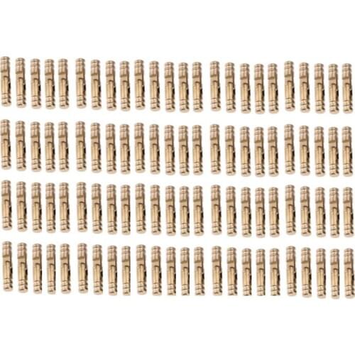 100Pcs Brass Concealed Barrel Hinges Jewelry Wood Boxes Cabinet Invisible Furniture Hinge 4X20mm