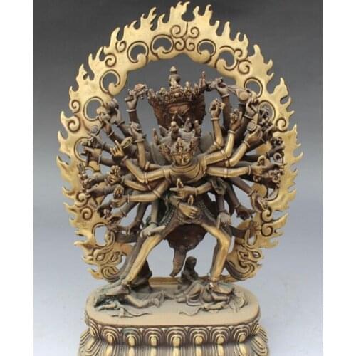 11" Tibetan Buddhism Bronze Vajrayogini Vajravarahi Kalachakra Buddha Statue S0706 Discount 35
