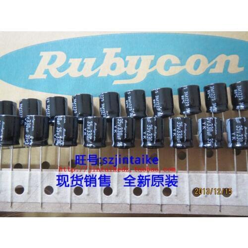 2020 hot sale 30PCS/50pcs Japanese capacitor Rubycon 35V330UF 10X12.5 YK 85 degrees spot electrolytic capacitors free shipping