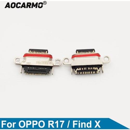 Aocarmo For OPPO R17 r17 / Find X FindX USB Charger Charging Port Dock Connector Replacement Parts