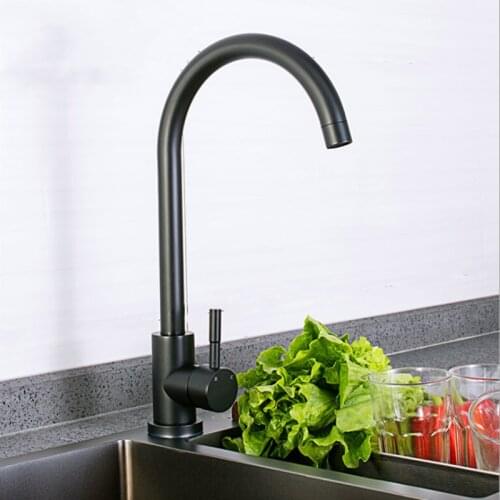 AOLEBEI Black Kitchen Faucets
