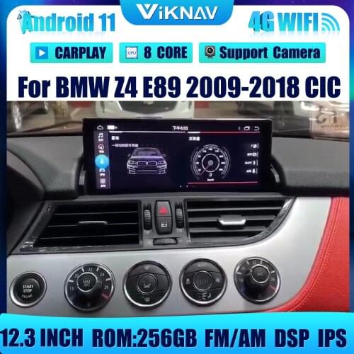 12.3inch Android 11 car radio GPS navigation FOR BMW Z4 E89 2009-2018 CIC DVD Multimedia player Wite screen 2din