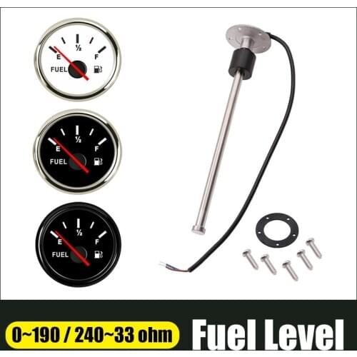 Fuel Level Gauge Fuel Sending Unit 0~190 ohm/240~33 ohm Water Level Sensor 150 200 250 300 350 450mm fit Boat Car Gaugers