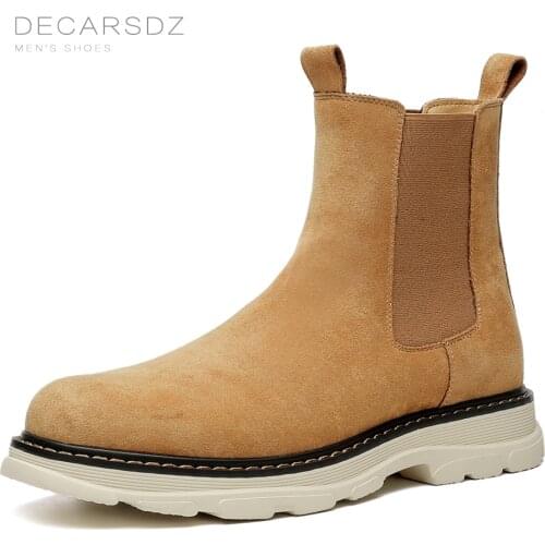 DECARSDZ MenS Fashion Lace-Up High-Top Winter Warm Walking Casual Boots Suitable For Autumn And Winter Mens Shoes