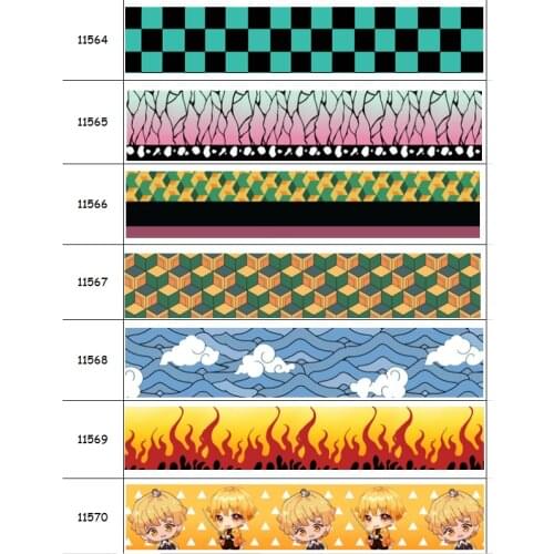 DHK 10yards Japan cartoon Printed Grosgrain Ribbon Accessory Hairbow Headwear Decoration DIY Wholesale OEM B1946