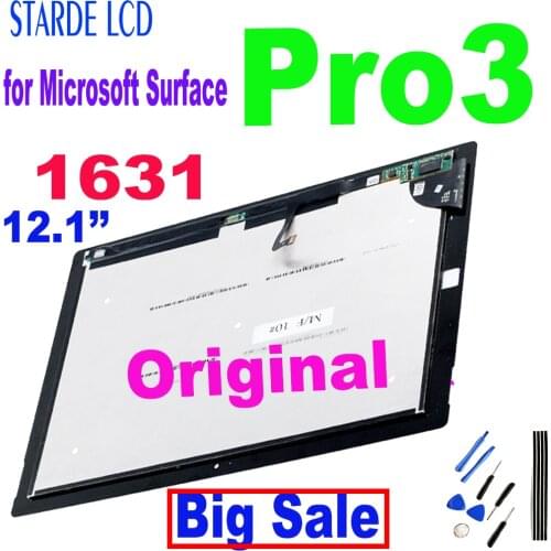 Original 12.1'' LCD for Microsoft Surface Pro 3 1631 LCD Display Touch Screen Replacement v1.1 v1.0 LTL120QL01 003 Pro3 LCD