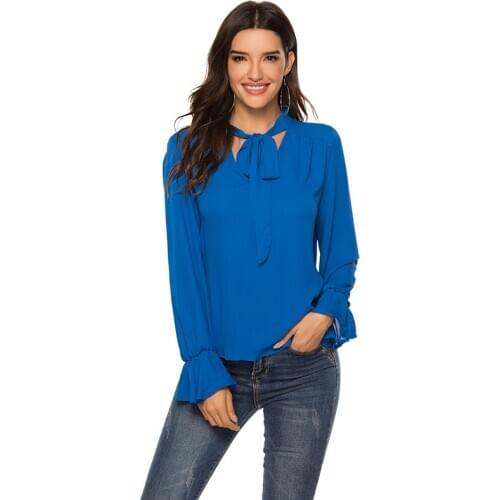 Блузки с галстуком GAOKE China At AliExpress