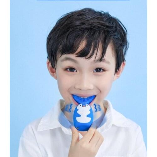 GY Full-Automatic Childrens Electric U-Shaped Toothbrush Baby in the Mouth Charging Sonic Wave 2-8 Years Old Baby Toothbrush