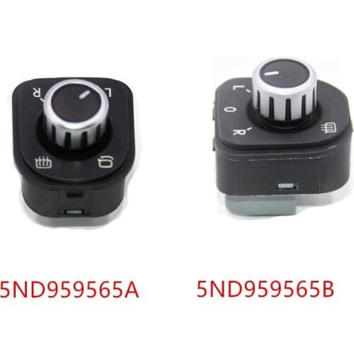 Chrome Power Side Mirror Adjust Switch Knob For Jetta MK5 Golf MK5 MK6 Rabbit Eos Passat B6 3C Tiguan 5ND959565A 5ND959565B
