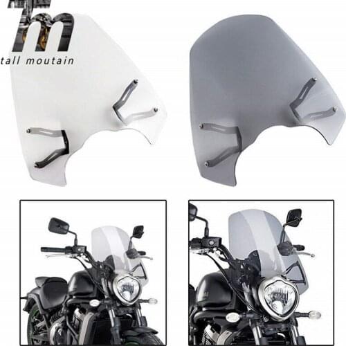 ABS Motorcycle Windscreen Windshield Protection Cover with Mounting Bracket For 2015 2016 2017 2018 Kawasaki Vulcan S 650 EN650