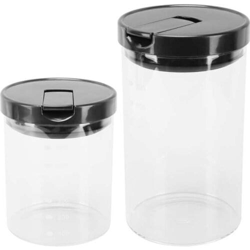 600ML 800ML Kitchen Food Storage Container Glass Jar With Lids Scale Line Refrigerator Noodle Box Multigrain Storage Tank