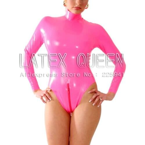 Long sleeves latex bodysuit
