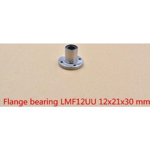 LMF12UU 12mmx21mmx30mm round flange linear ball bearing bushing for rod shaft cnc part 1pcs